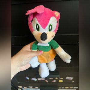 Amy Rose from Sonic Plush Hanging Toy with Green Scarf